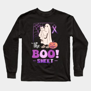 The boo sheet - Domestic Violence - Halloween Purple Ribbon Long Sleeve T-Shirt